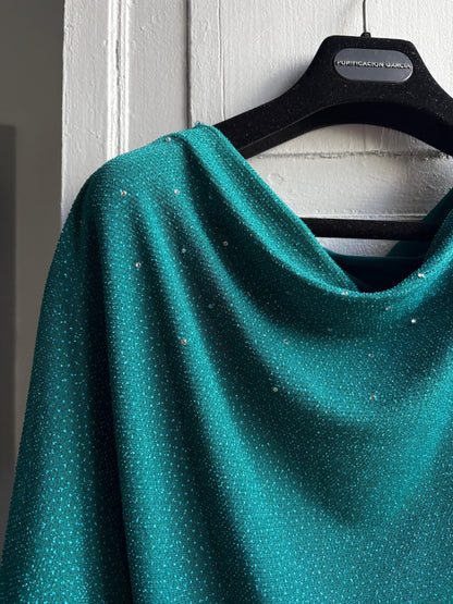 Vintage Teal Glitter Shimmer Shirt — additional view 5