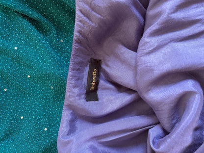 Vintage Purple Silk Beaded Dress With Velvet Strap — additional view 8