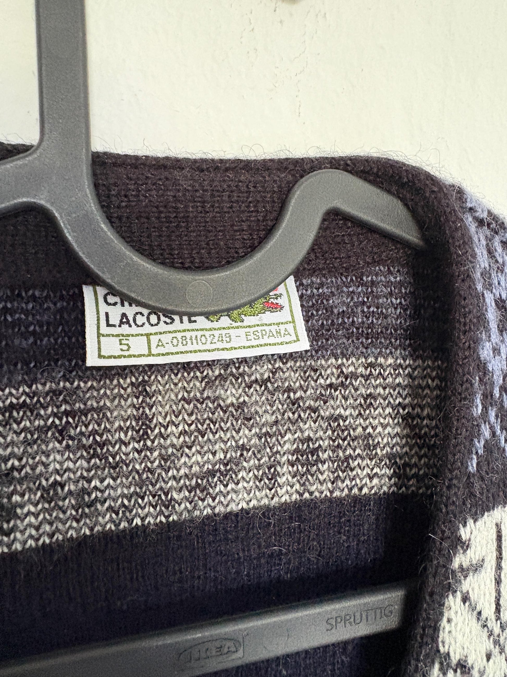 Vintage Fair Isle Wool Blend Cardigan — fabric close-up