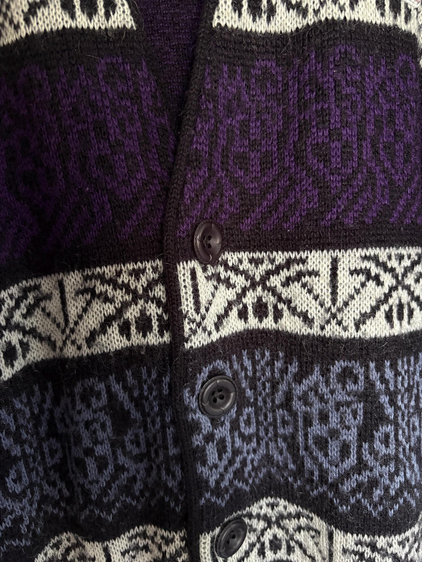 Vintage Fair Isle Wool Blend Cardigan — additional view 9