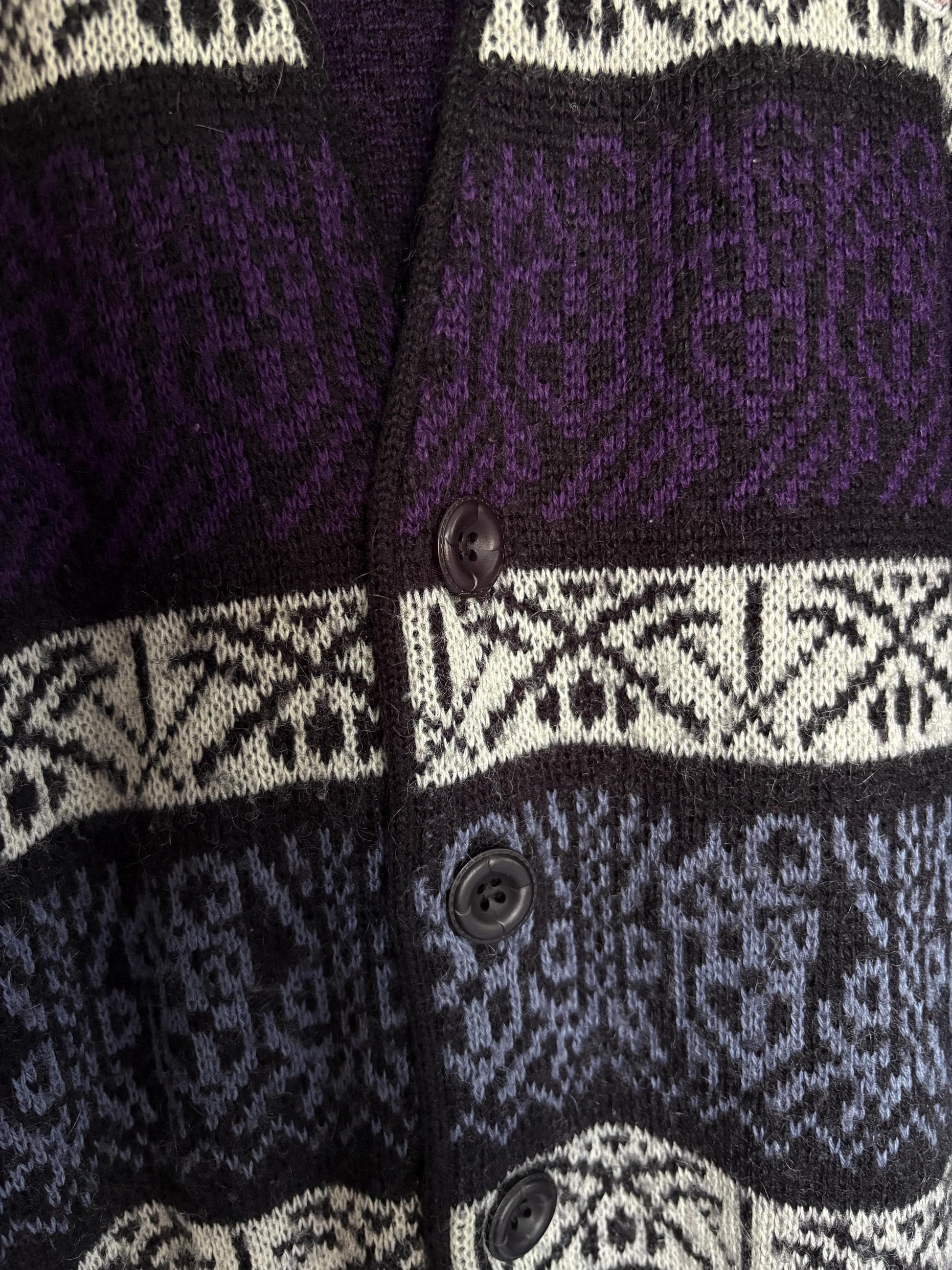 Vintage Fair Isle Wool Blend Cardigan — additional view 9