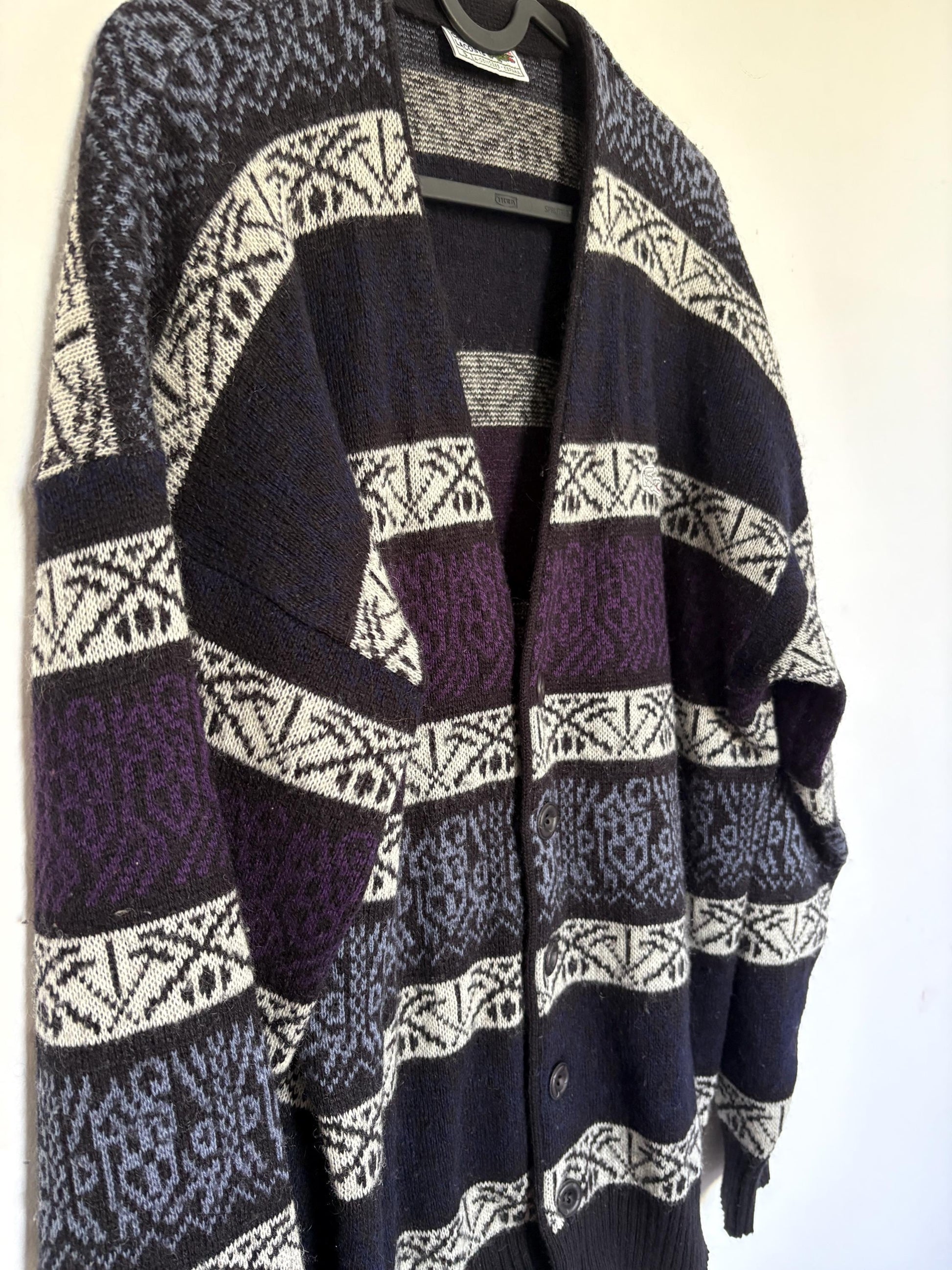 Vintage Fair Isle Wool Blend Cardigan — additional view 10