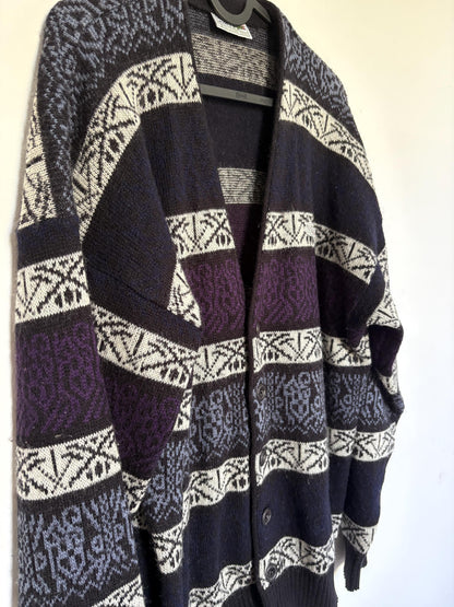 Vintage Fair Isle Wool Blend Cardigan — additional view 10