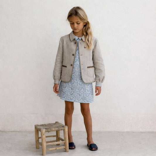 Vintage Linen Jacket for Kids