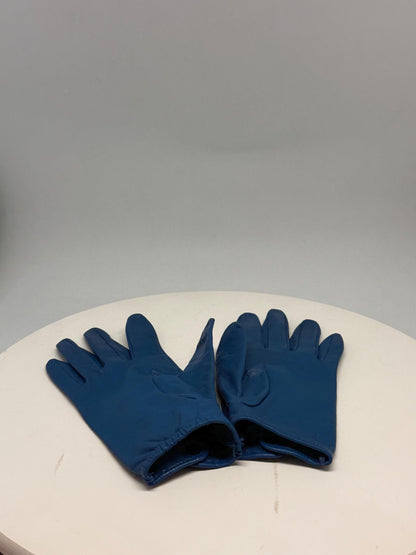 Vintage Blue Leather Driving Gloves — additional view 11