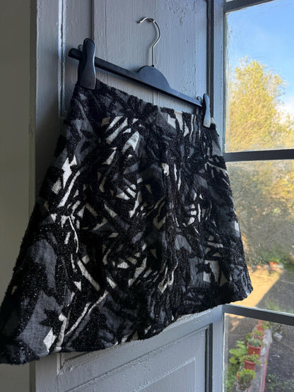 Textured Black and White Mini Skirt — additional view 5