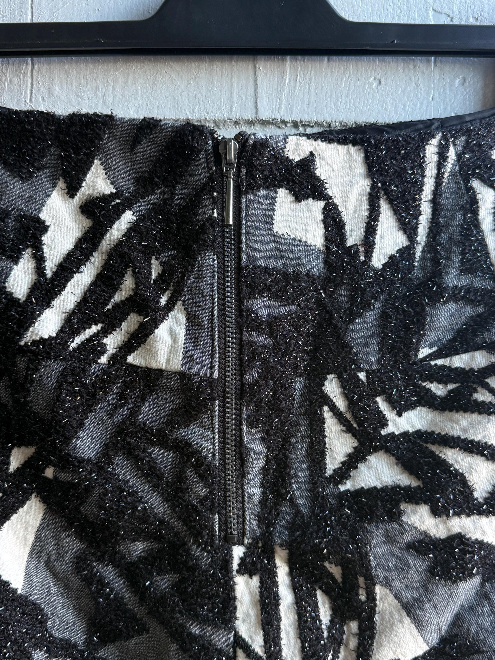 Textured Black and White Mini Skirt — additional view 11