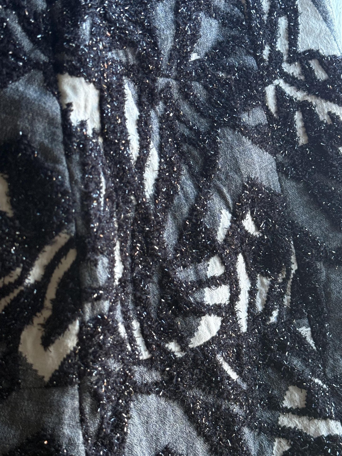 Textured Black and White Mini Skirt — additional view 6