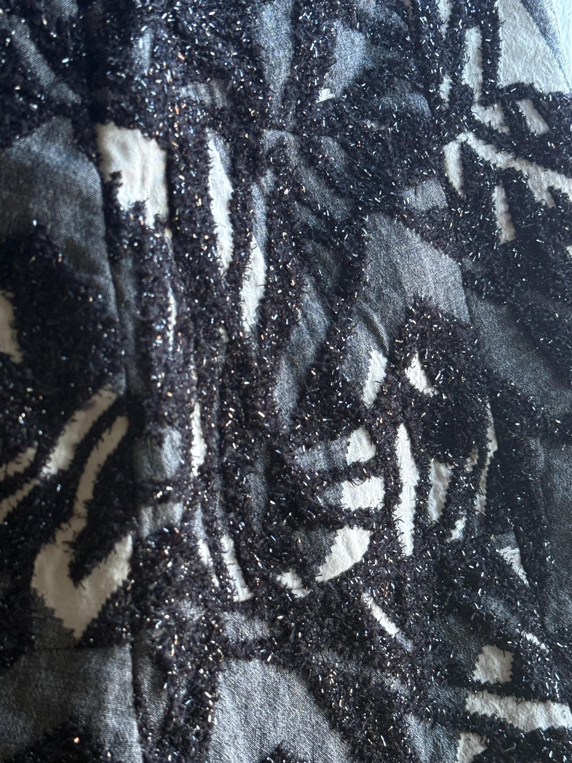 Textured Black and White Mini Skirt — additional view 6