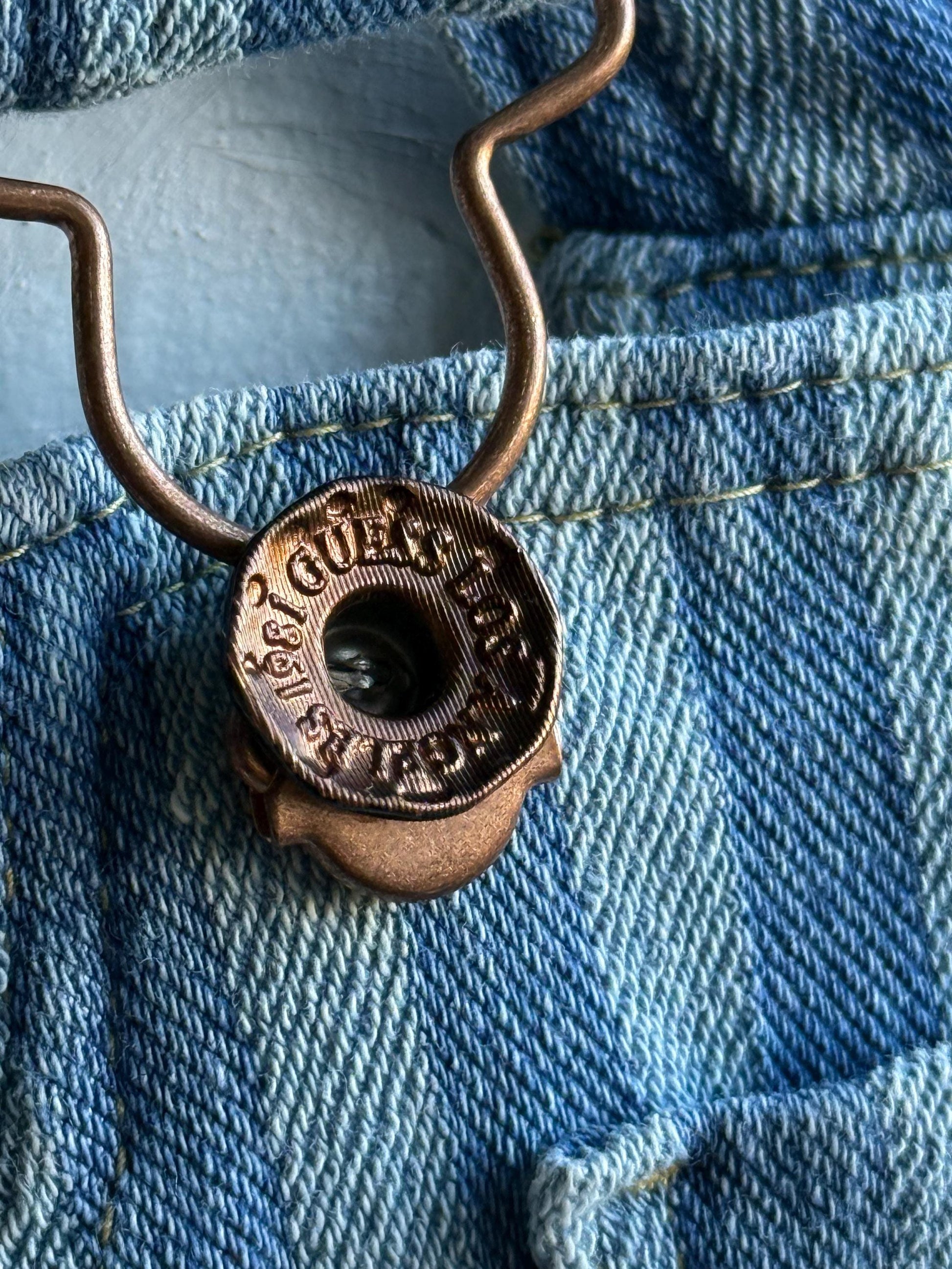 Guess Kids Striped Denim Overalls — additional view 9