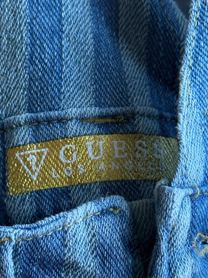 Guess Kids Striped Denim Overalls — additional view 10