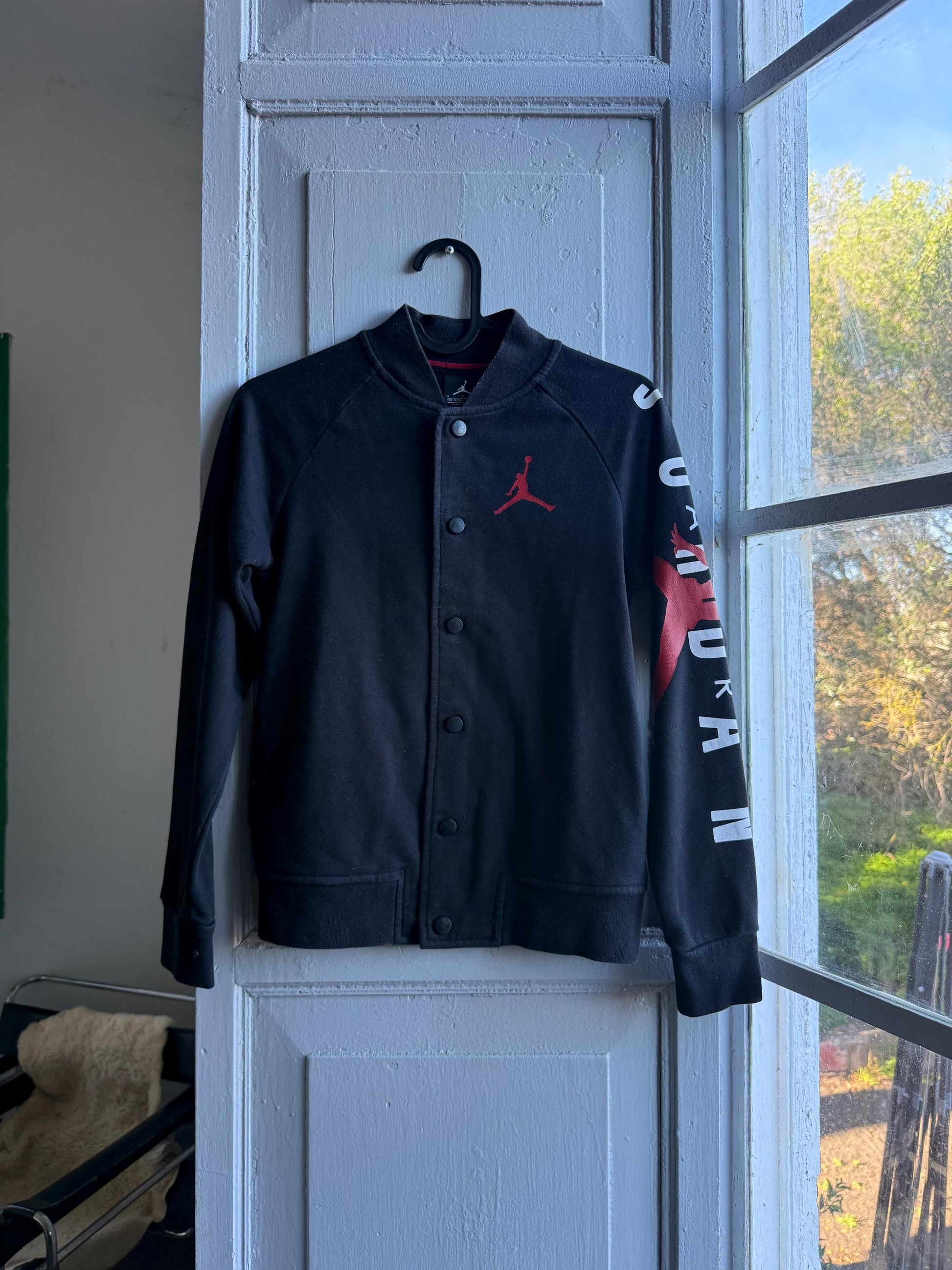 Jordan Black Bomber Jacket for Kids — detail