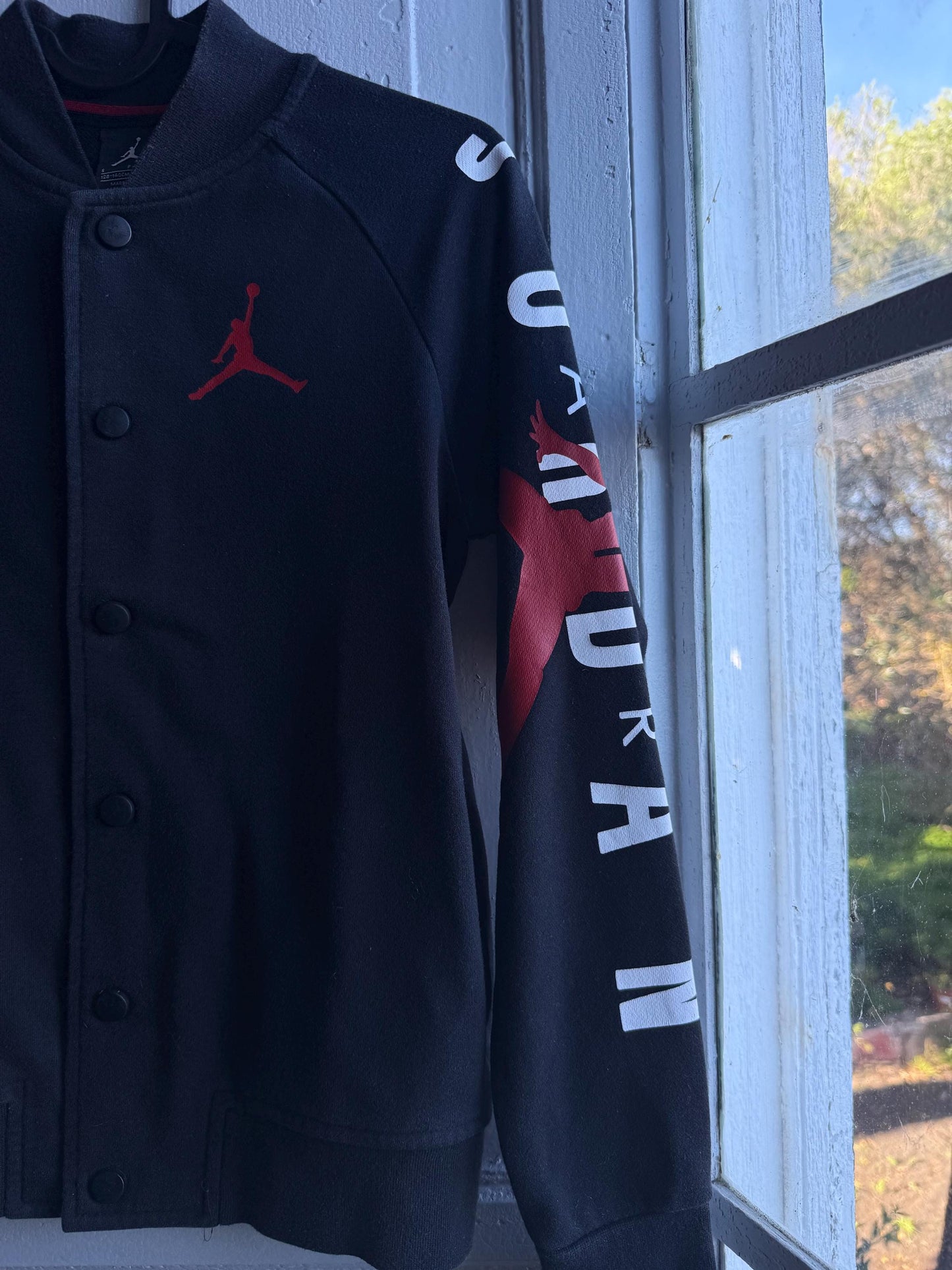 Jordan Black Bomber Jacket for Kids — additional view 8