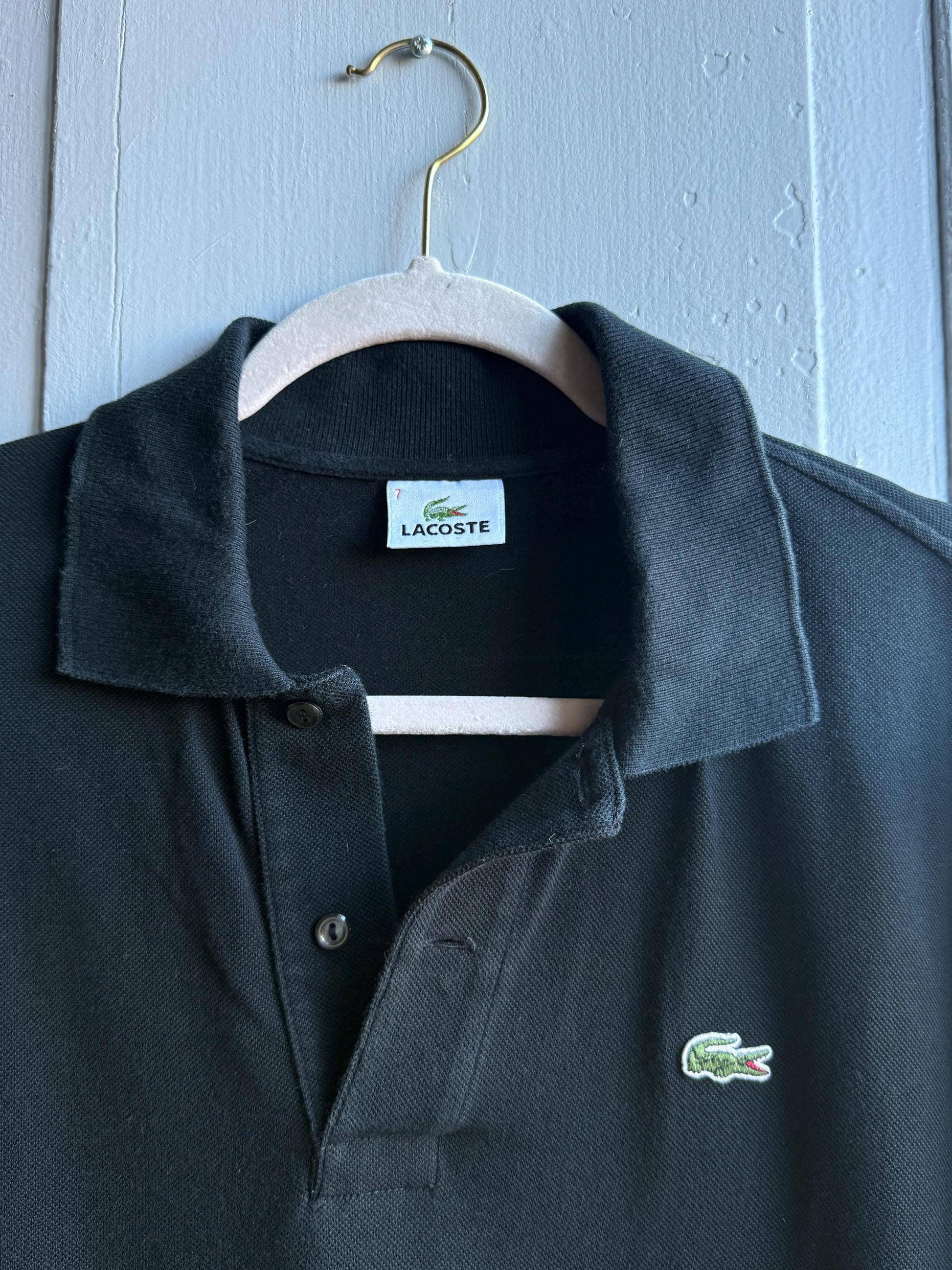 Vintage Men Lacoste black polo shirt, Preppy menswear, Branded clothing, XL