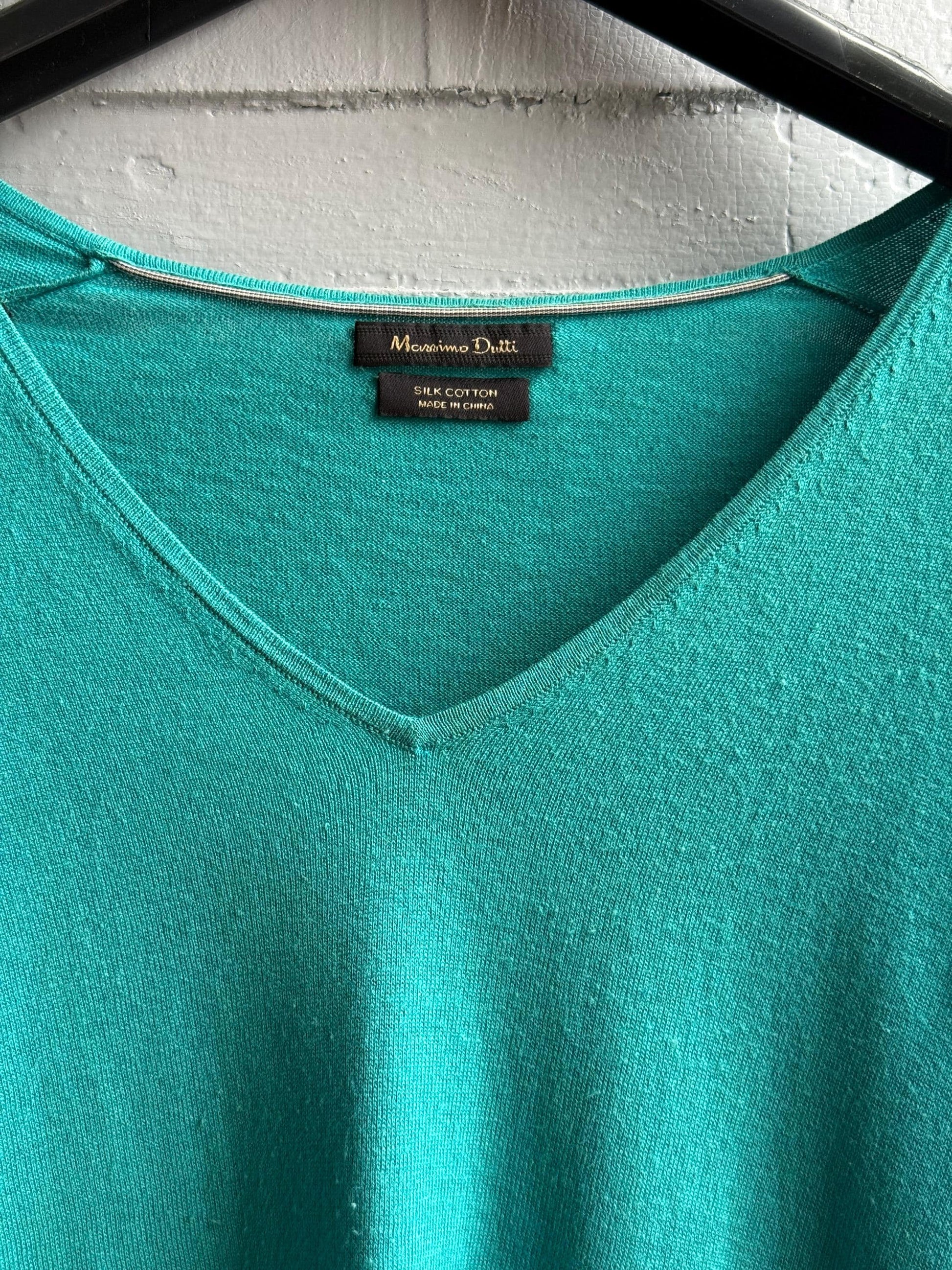 Silk Cotton Light Teal Long Sleeve Shirt — additional view 6