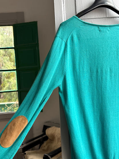 Silk Cotton Light Teal Long Sleeve Shirt — additional view 9