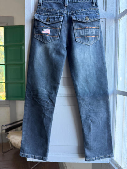 Blue Denim Straight Fit Jeans For Boys — additional view 10