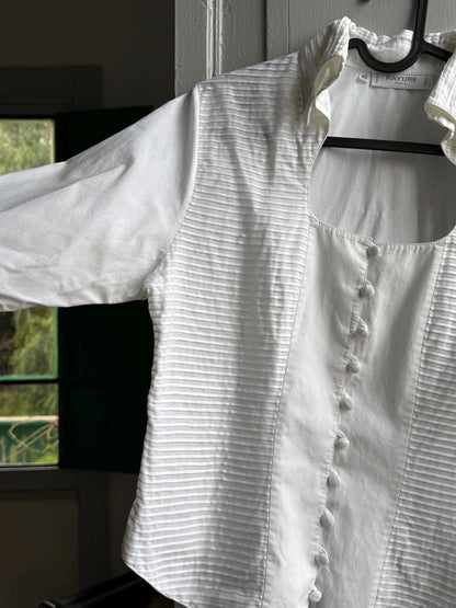 Vintage Rayure Paris Cut Out Blouse — additional view 9