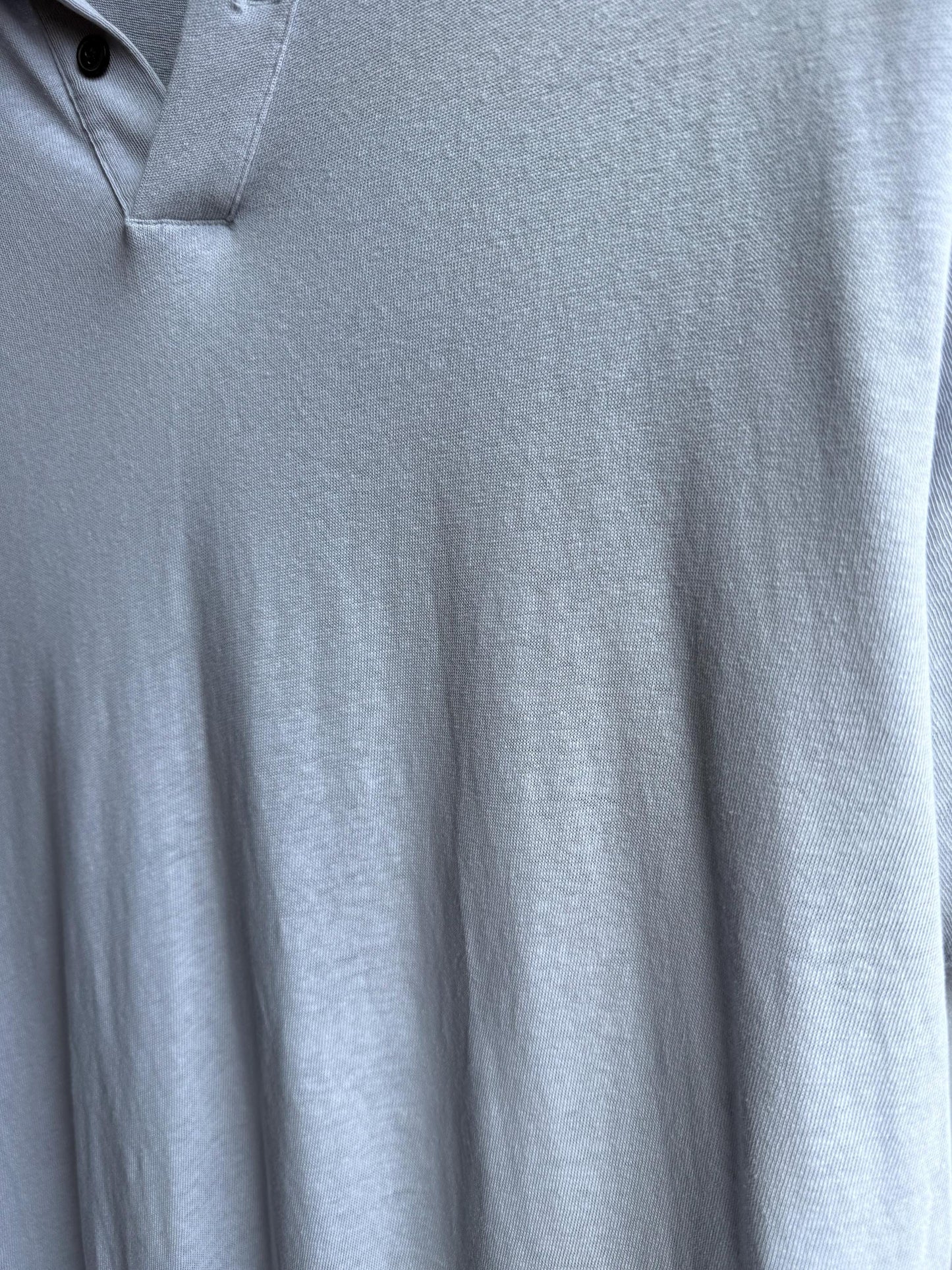 Light Grey Linen-Cotton Polo Shirt — additional view 11