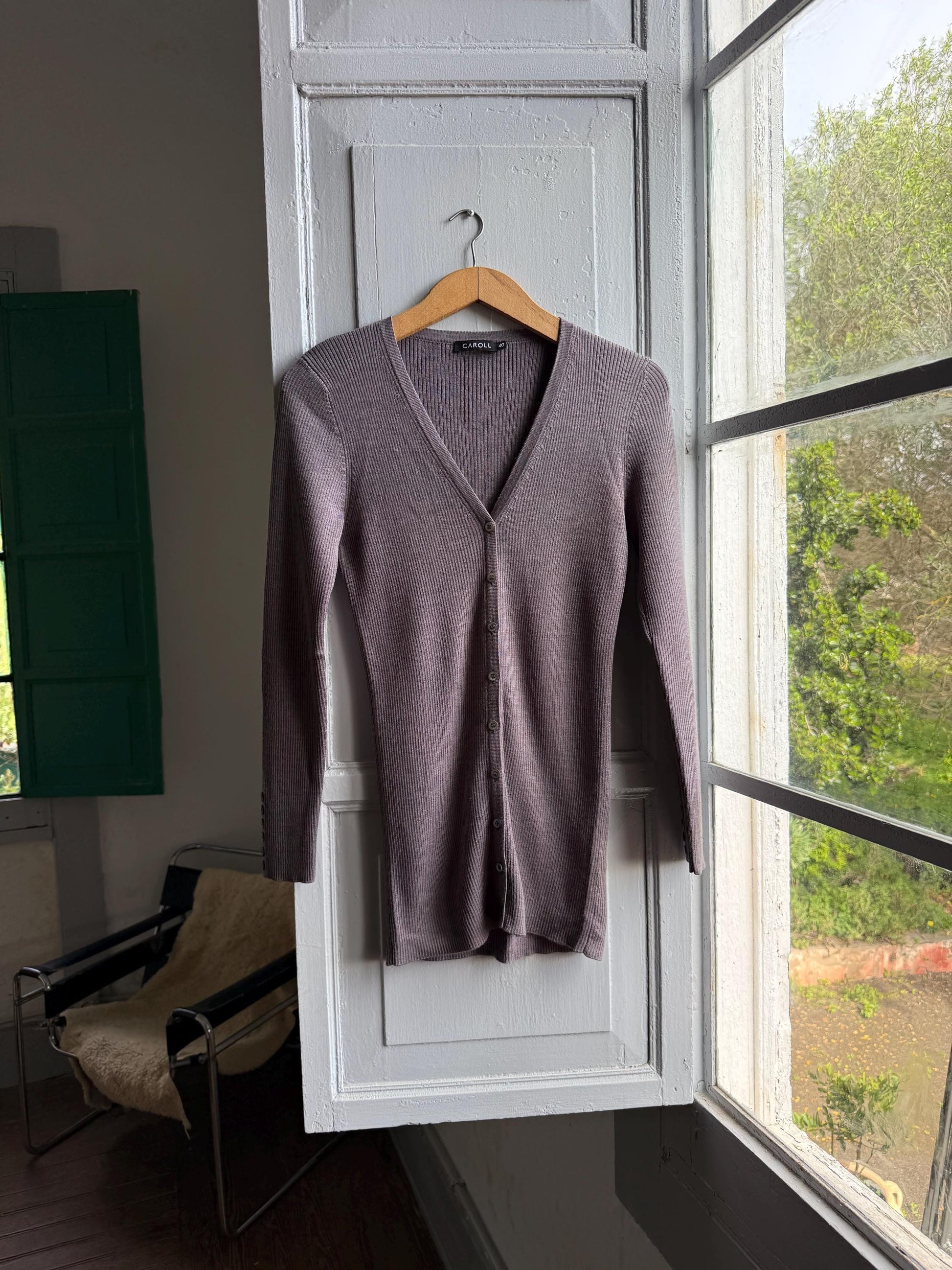Caroll Brown Wool Blend Women’s Vest — detail