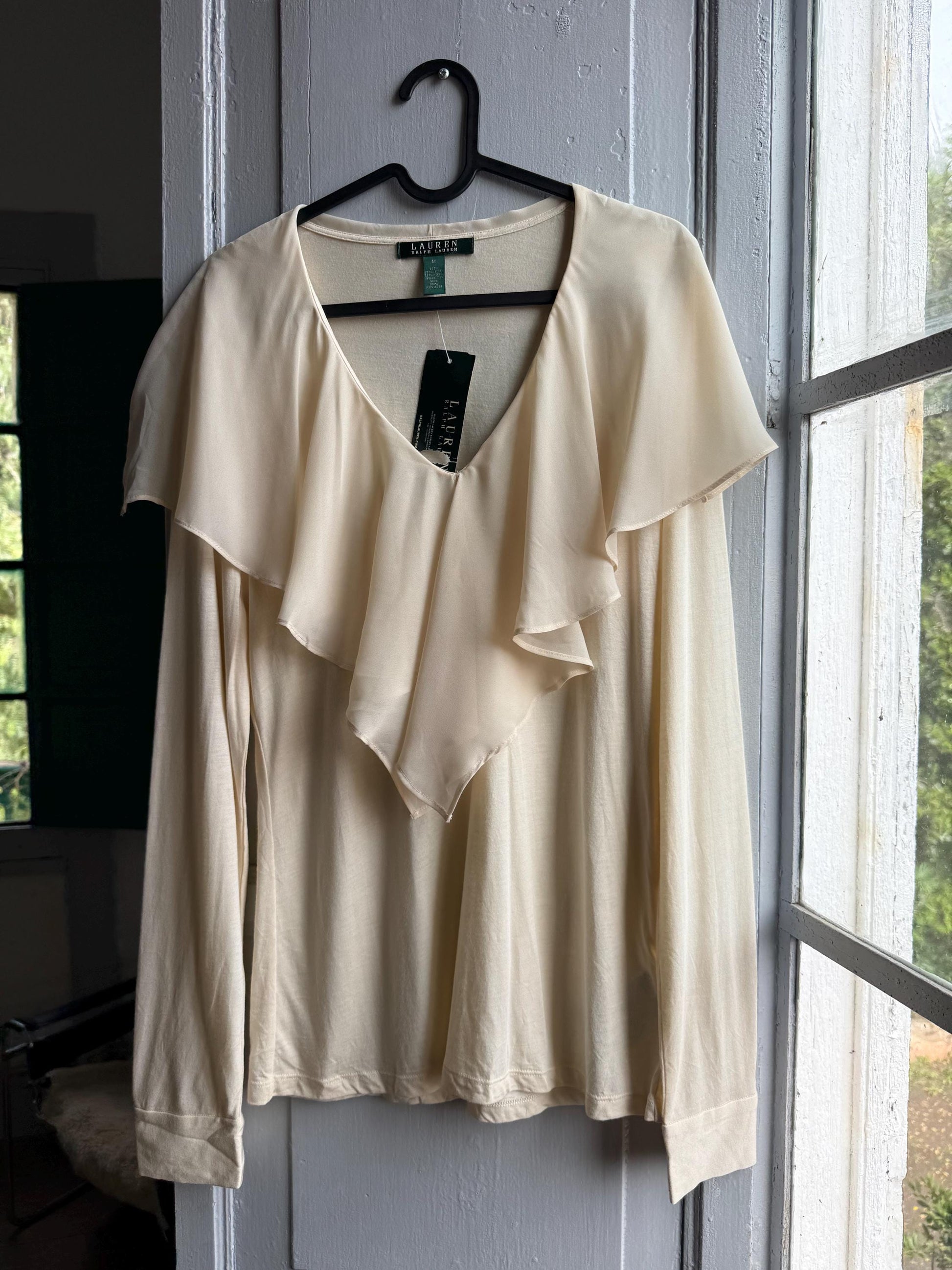 Ruffle Blouse in Classic White — additional view 5