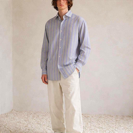 Vintage ETRO Milano Striped Button-Up Shirt