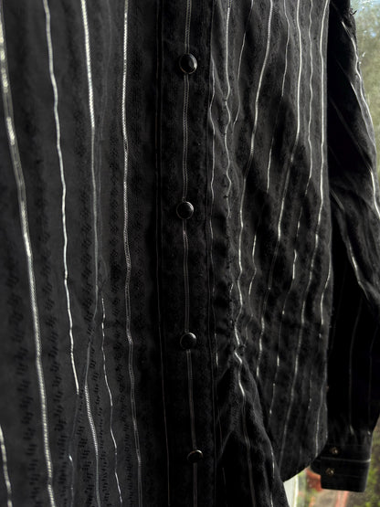 Vintage Western Black Blouse With Glitter Stripe — additional view 9