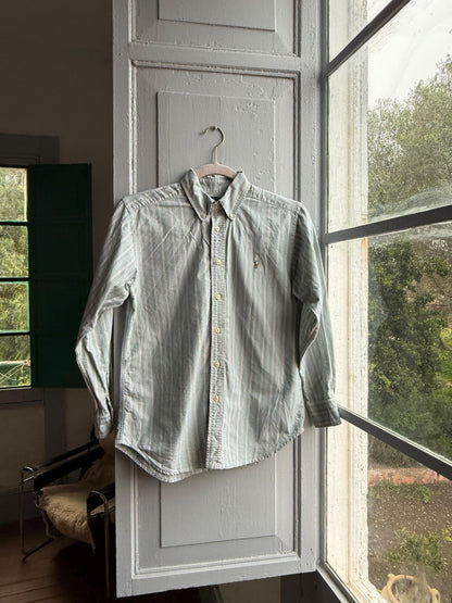 Ralph Lauren Striped Cotton Boy Shirt — detail