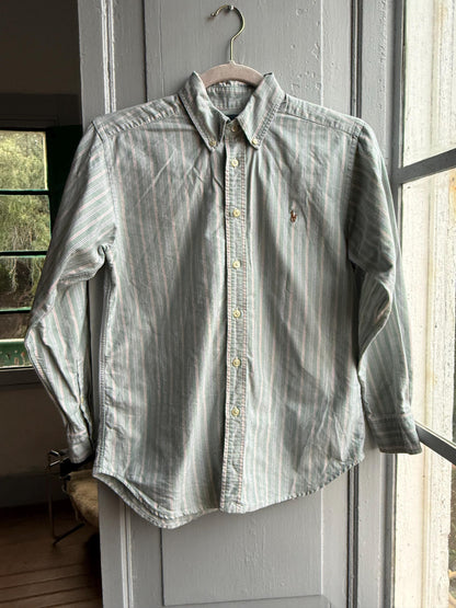 Ralph Lauren Striped Cotton Boy Shirt — back view