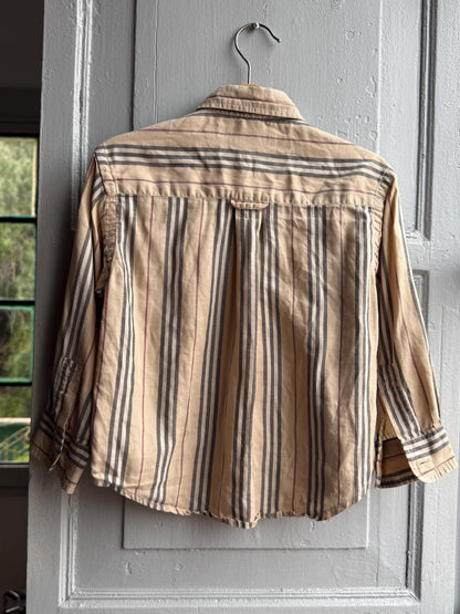 Burberry London Cotton Button-Up Shirt, Kids — additional view 7