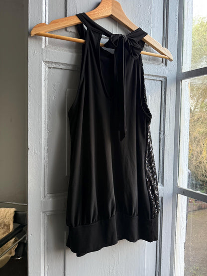 Black Sequin Halter Top — additional view 6