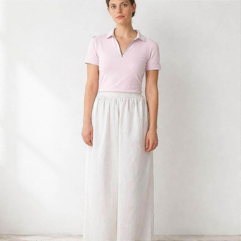 Burberry Light Pink Cotton Polo Shirt