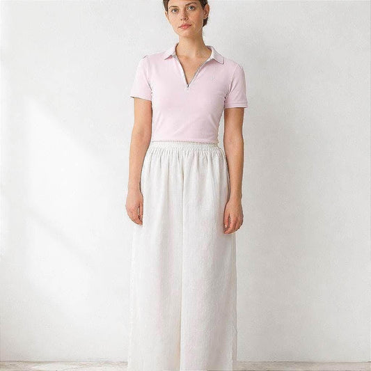 Burberry Light Pink Cotton Polo Shirt