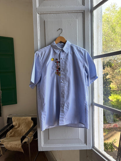 Vintage Blue Striped Looney Tunes Shirt — additional view 7