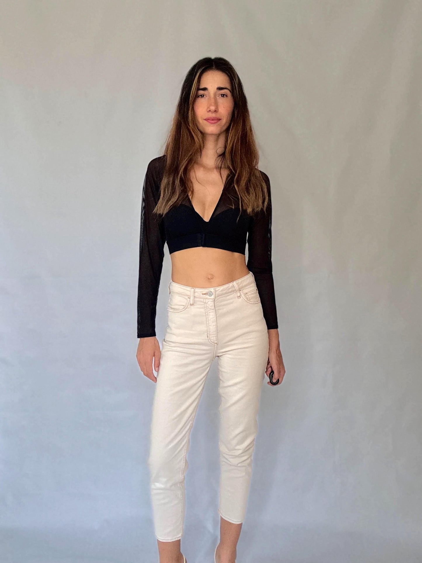 Off-White High Rise Mom Jeans