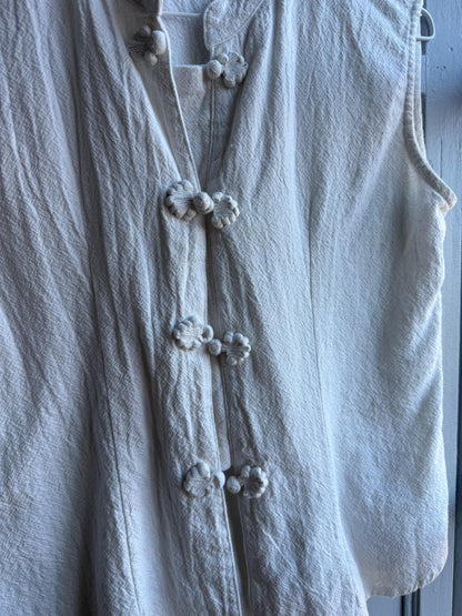 Vintage White Cotton Sleeveless Camisole — additional view 8