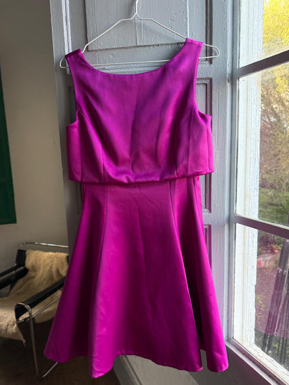 Adolfo Dominguez pink cocktail dress,mfit and-flare evening party wear, 38