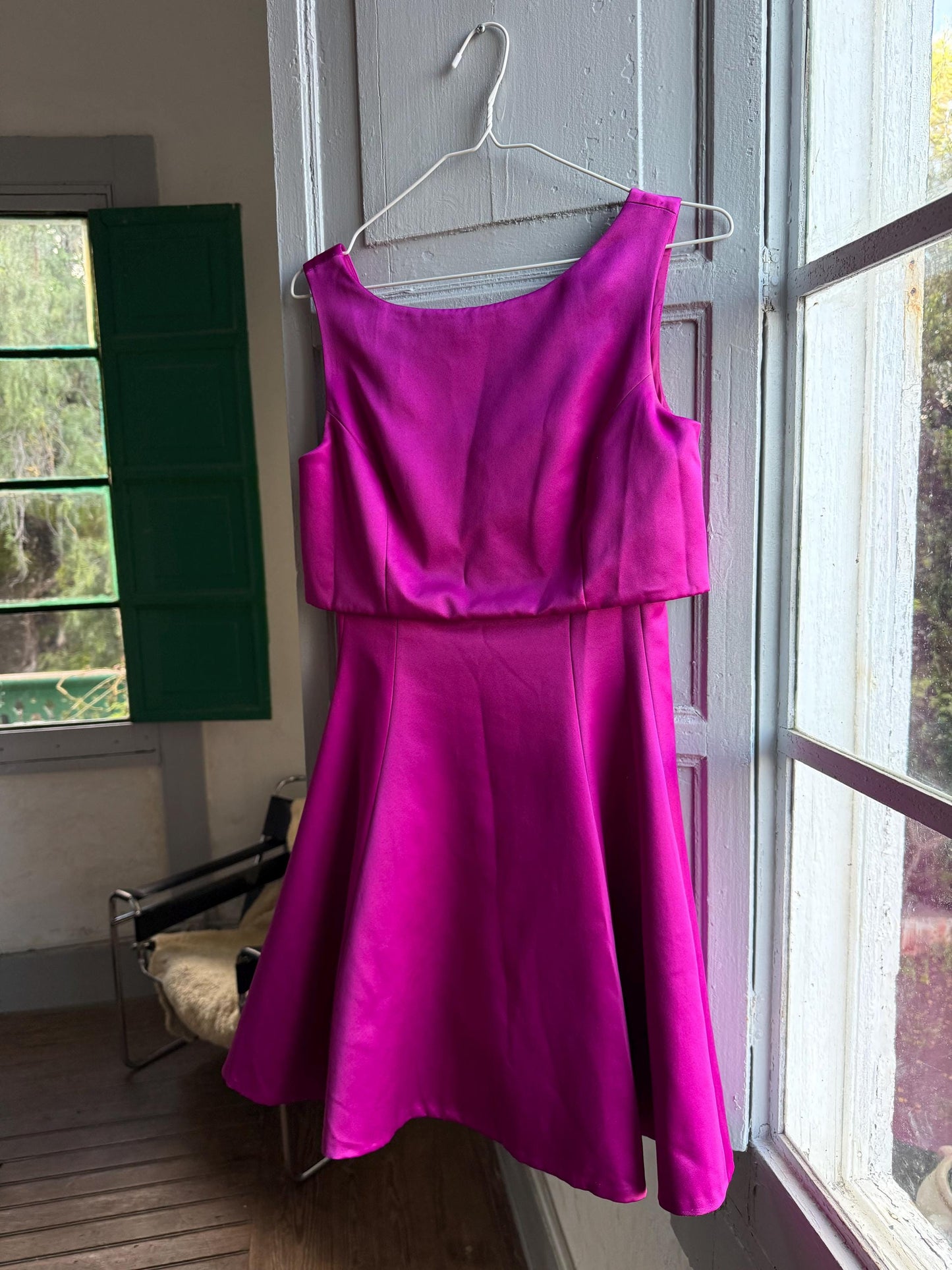 Adolfo Dominguez pink cocktail dress,mfit and-flare evening party wear, 38