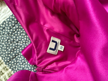 Adolfo Dominguez pink cocktail dress,mfit and-flare evening party wear, 38