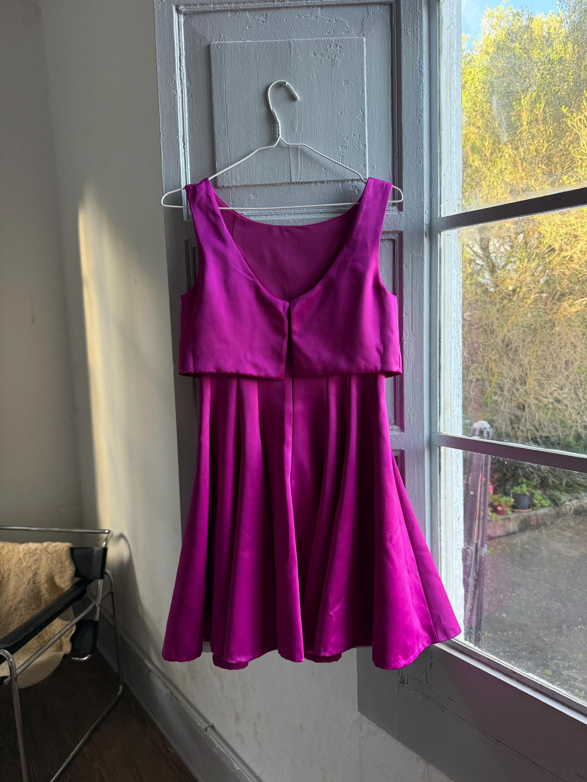 Adolfo Dominguez pink cocktail dress,mfit and-flare evening party wear, 38