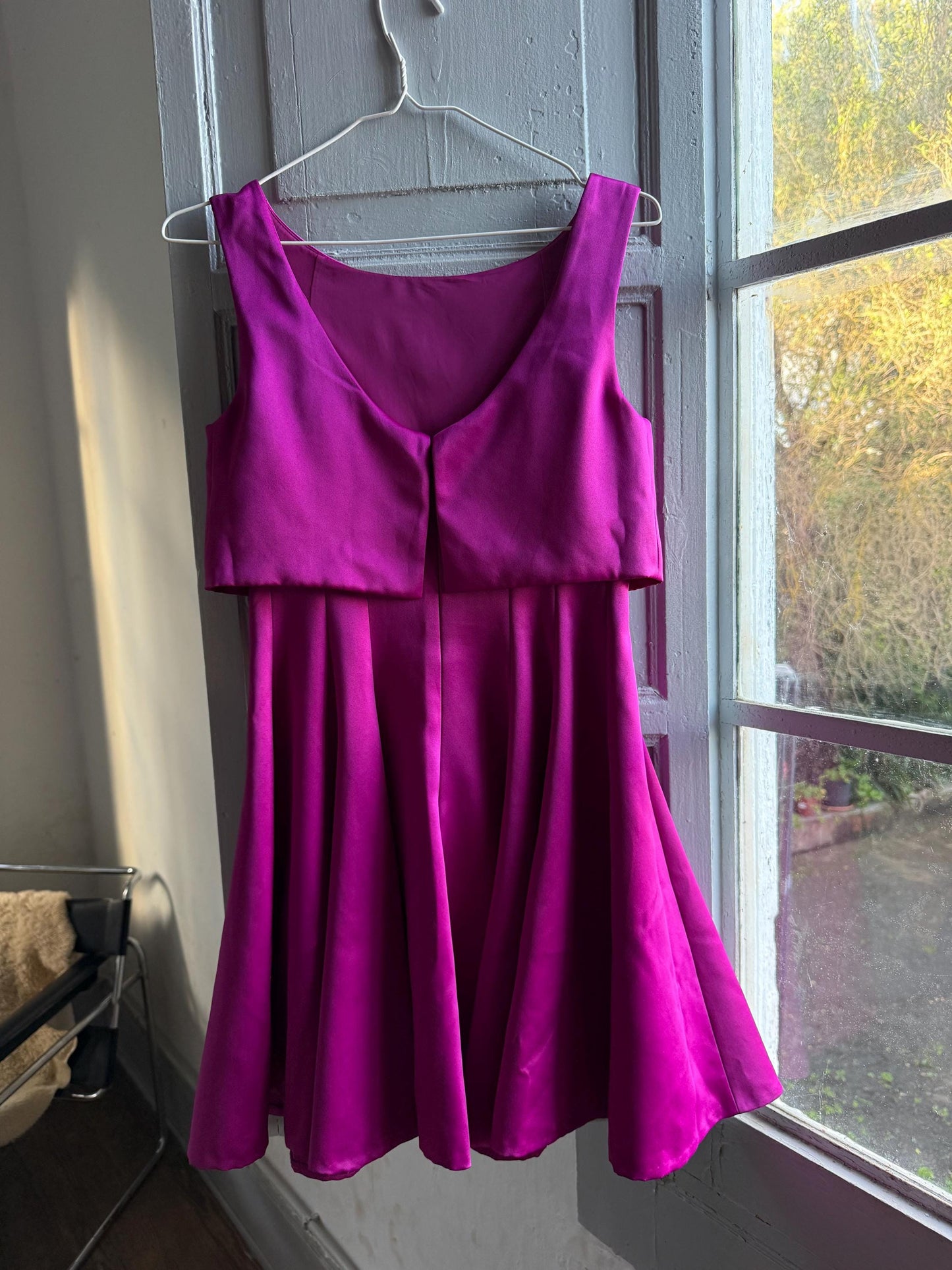 Adolfo Dominguez pink cocktail dress,mfit and-flare evening party wear, 38