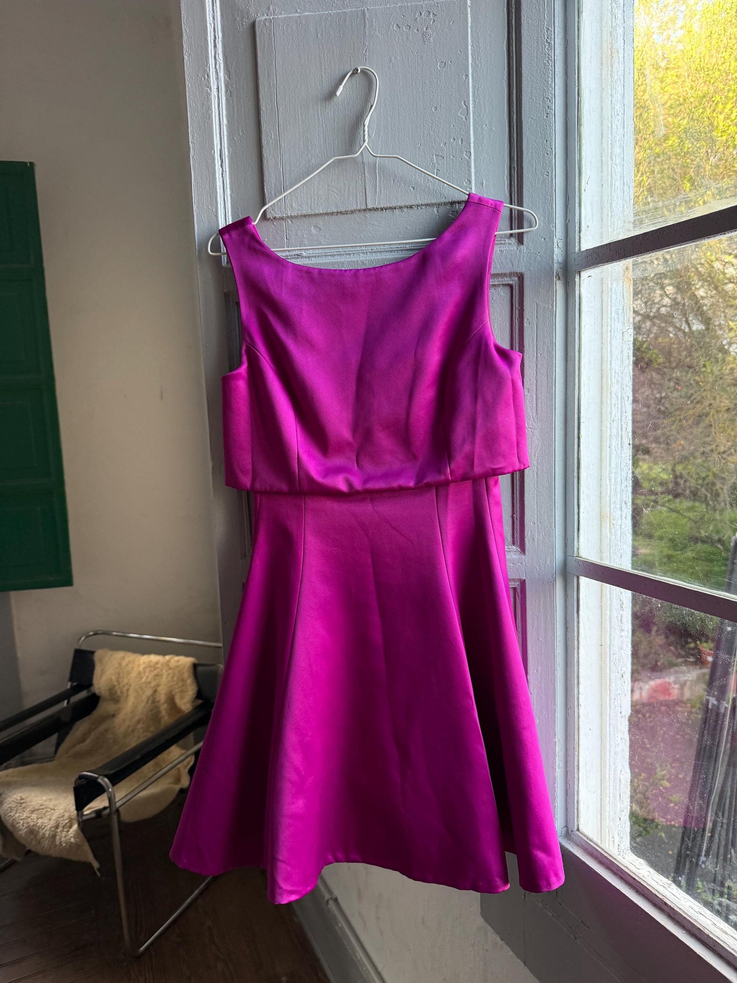 Adolfo Dominguez pink cocktail dress,mfit and-flare evening party wear, 38