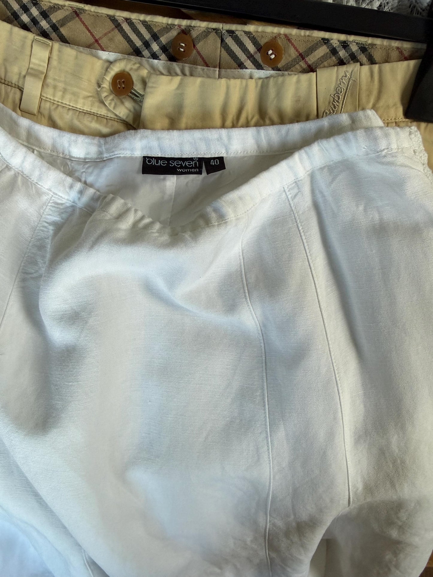 Cottagecore White Linen Blend Midi Skirt — additional view 14