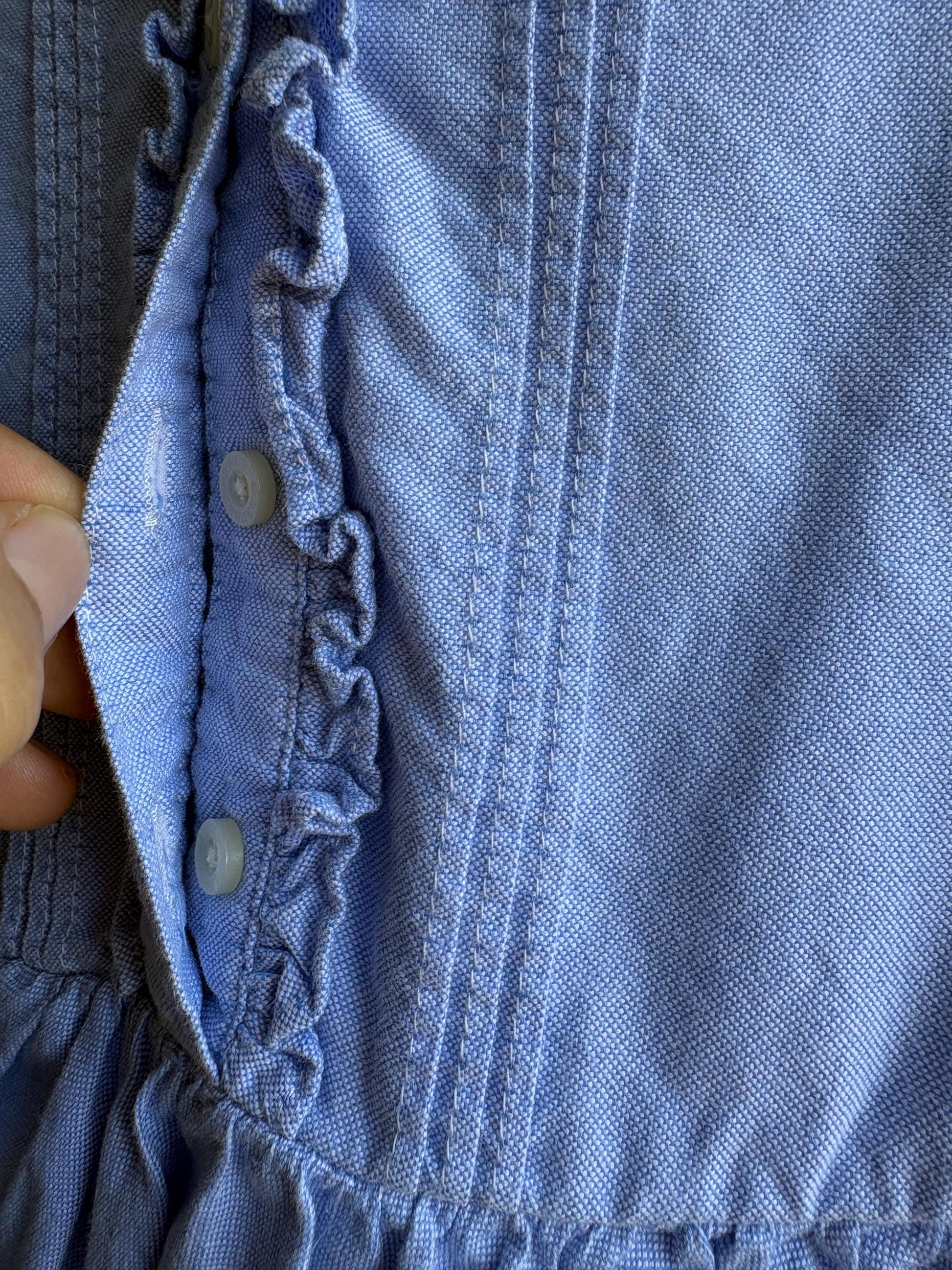 Ralph Lauren Light Blue Cotton Dress — back view