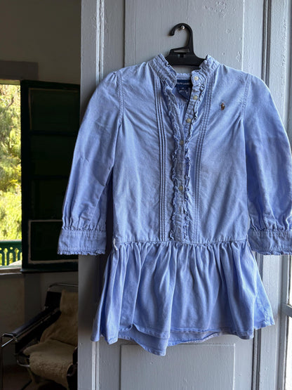 Ralph Lauren Light Blue Cotton Dress — additional view 6