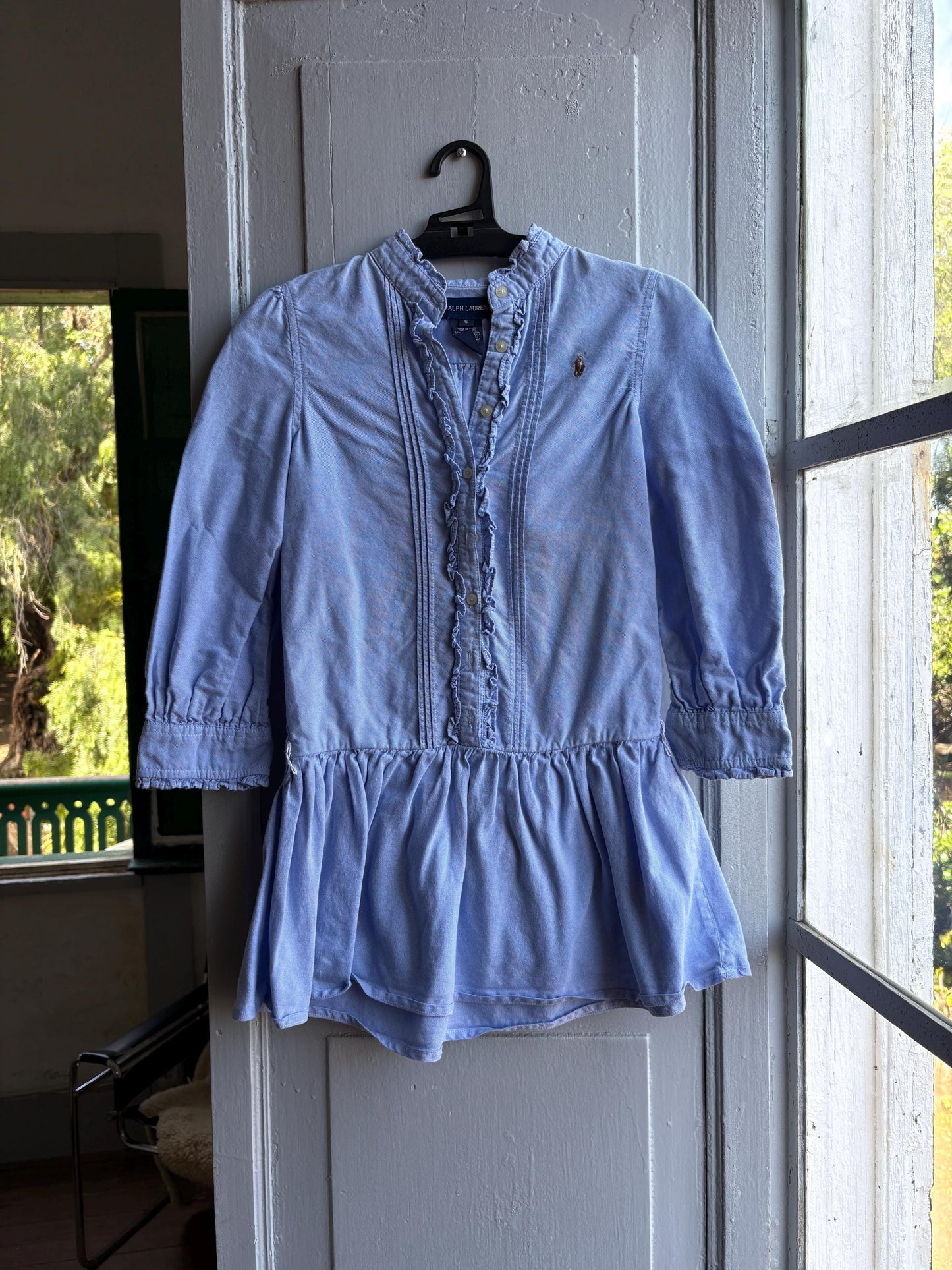 Ralph Lauren Light Blue Cotton Dress — additional view 10