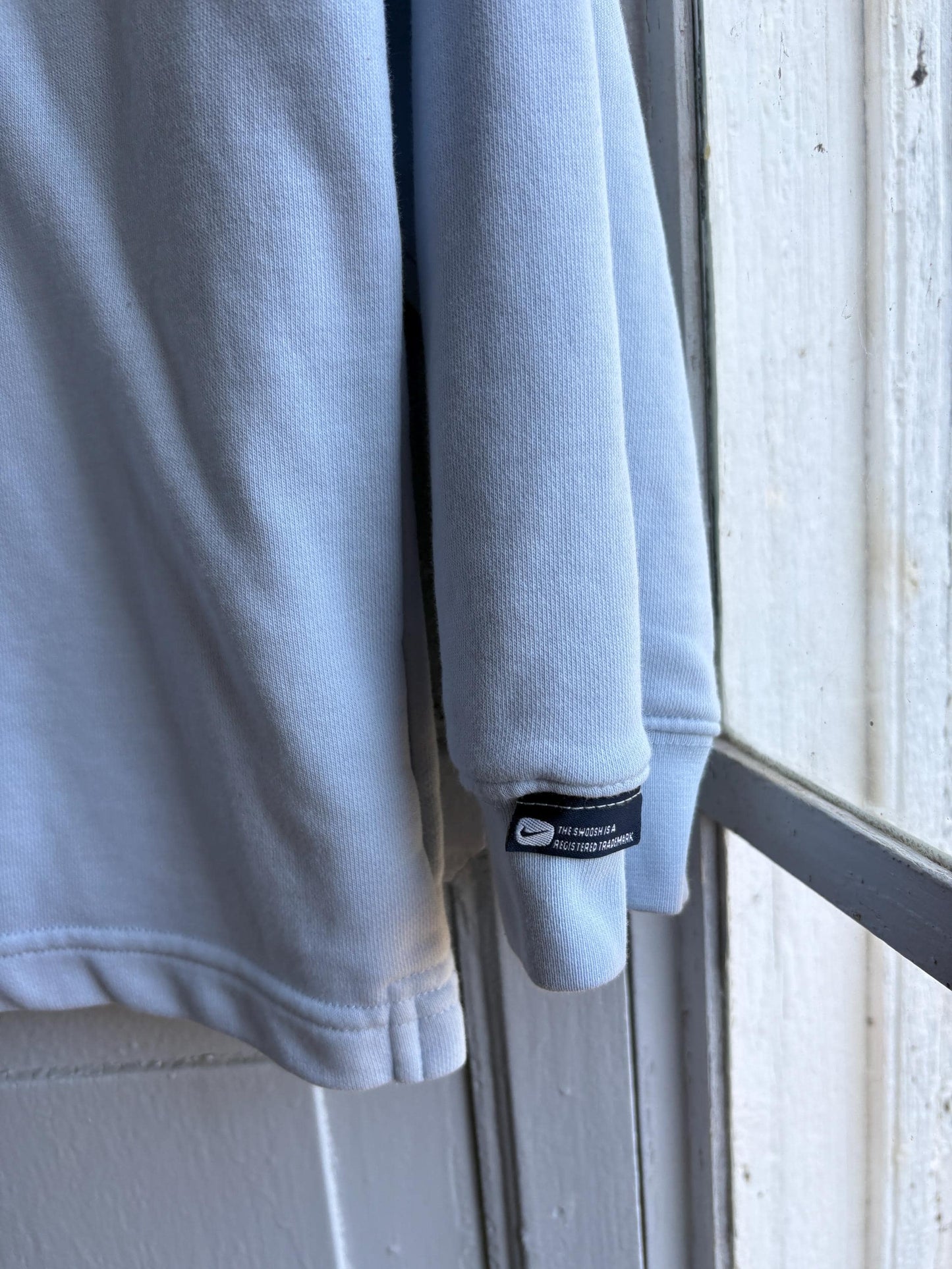 Vintage Light Blue Nike Kids Jumper — back view