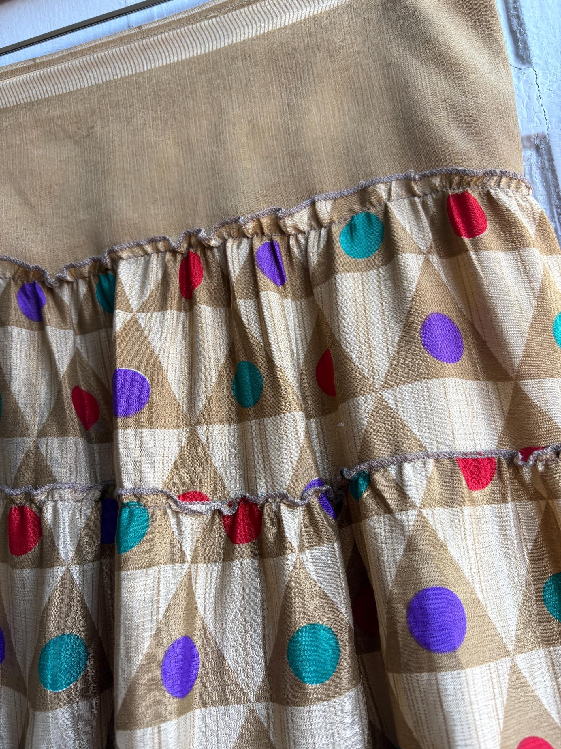 Vintage Geometric Silk Maxi Skirt — additional view 8