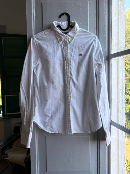 Cotton White Button-Up Shirt For Boys — additional view 7