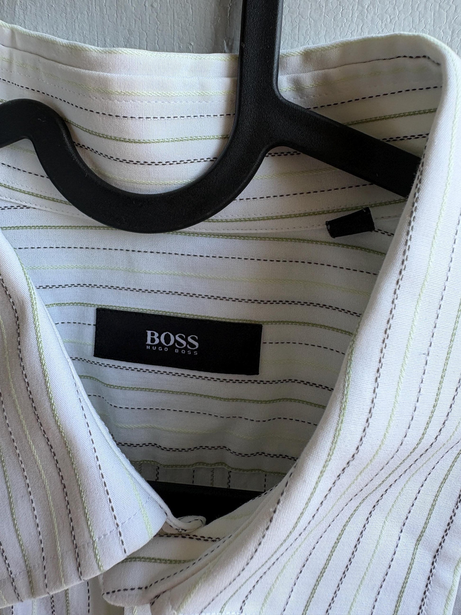 Vintage Stripe Cotton Oxford Shirt — back view
